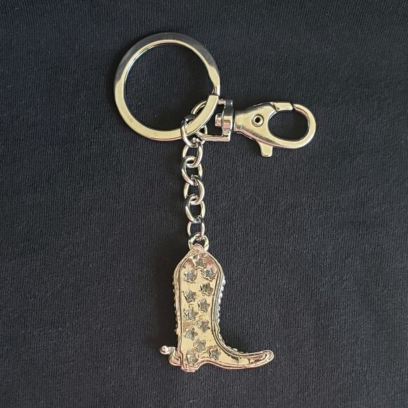 Cowboy Boot Keychain/Charm - Crystal - Picture 2 of 2